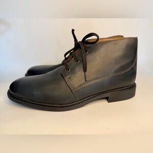 Bostonian Men’s Black Leather Chukka Boots Size 13 M Lace Up Dress Casual NEW